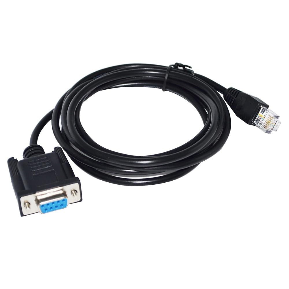 RIKYJIC DB9 to RJ45 Converter Cable for Weintek Touch Screens and Mitsubishi Inverters – RS422/RS485 Communication Line for Reliable Data Transmission in Industrial Applications-1.8 Meters