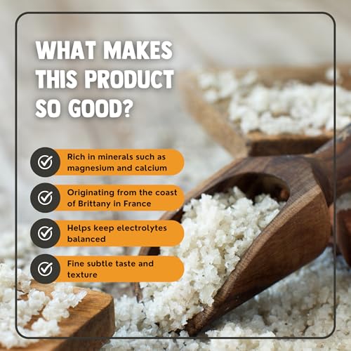 Cupplement Keltisches Meersalz 1 KG Grobes Salz - Celtic Sea Salt - Nicht Für die Salzmühle - Nicht Himalaya, Himalayasalz, Bio oder Feinmineralien - Herbamare - Reich an Magnesium, Kalzium, Kalium