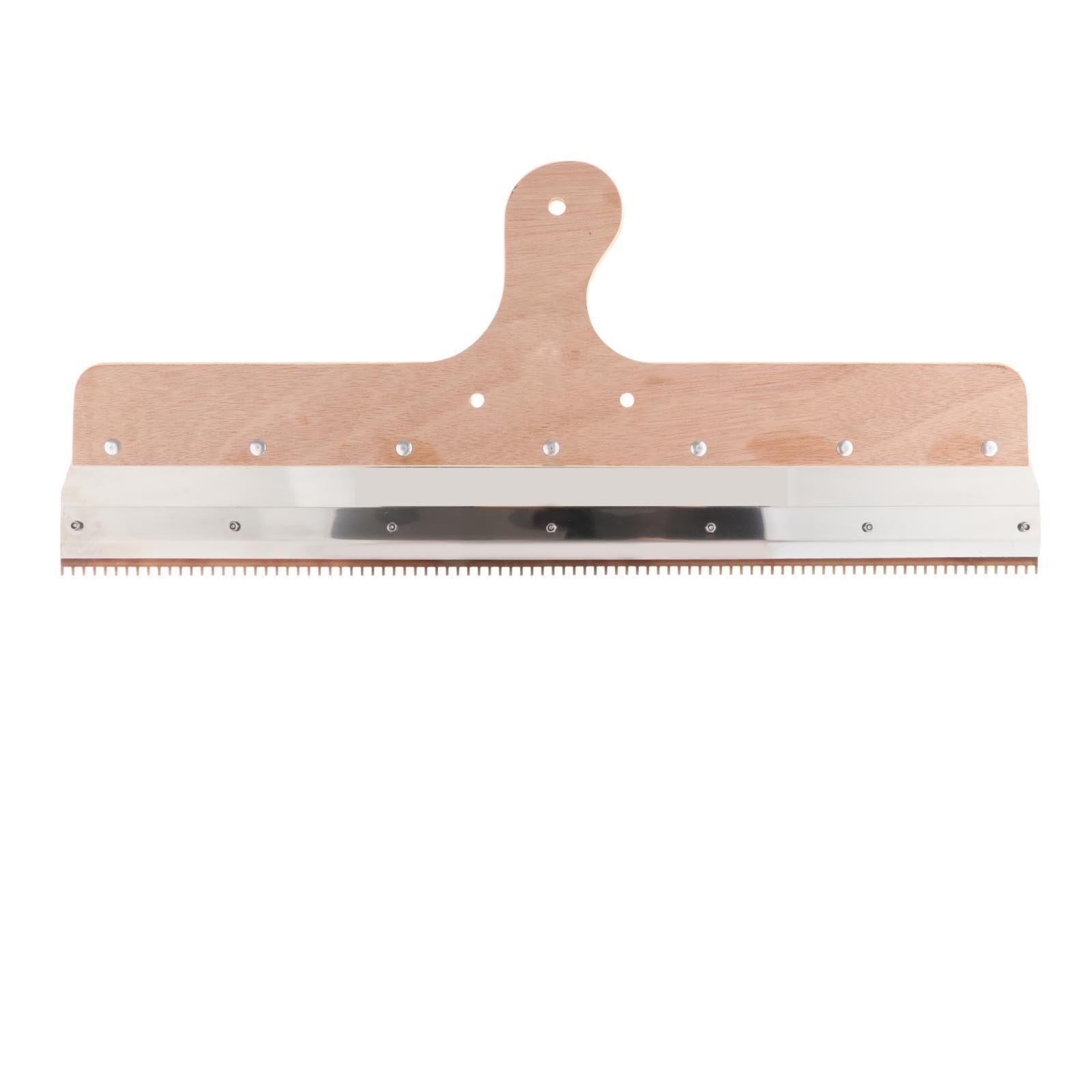 Efficiente frattazzo manuale per pittura con manico in legno e corpo robusto in acciaio inossidabile per prestazioni massime. Vernice epossidica per pavimenti autolivellante per cemento.