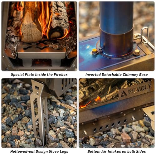POMOLY Dagger Ti Wood Burning Stove