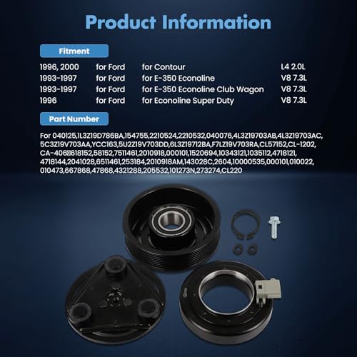 Image of ECCPP AC Clutch 1996 for Ford for F-250 for F-350 for F-450 for F-550 7.3L