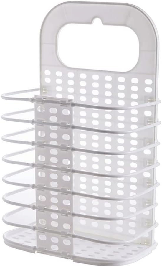 Foldable Dirt Portable Plastic Wall-Mounted Storage Basket Bathroom Laundry Basket Dirty Clothes Storage Basket (Color : D) (E)