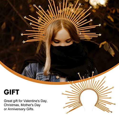Beaupretty Halo Crown Headband Halo Headpiece Zip Tie Crown Tiaras and s Goddess Headpiece Halloween Costume Headdress for Cosplay Party - Image 3