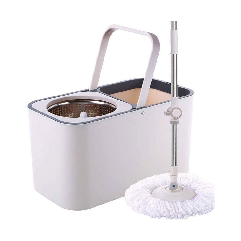 rotary mop, Rotating Mop Bucket Free Hand Wash Double Drive Lazy Wet And Dry