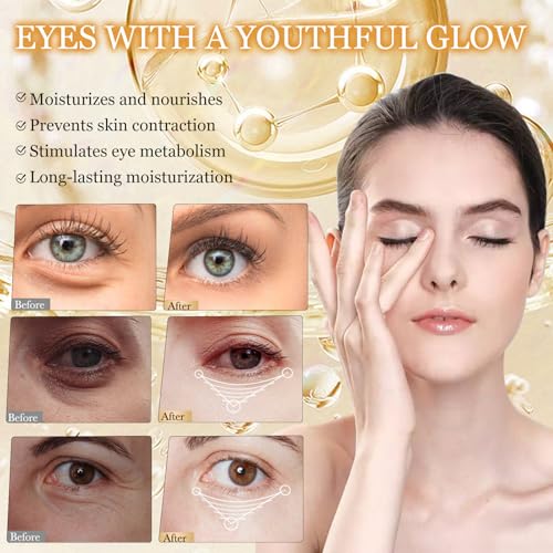 Crema Contorno de Ojos, Contorno de Ojos Antiarrugas Mujer y Hombre, Enriquecida con Ácido Hialurónico, Colágeno y Retinol, Antiedad, Antiojeras y Antibolsas, 20ml - imagen 6