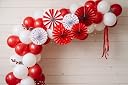 FI - FLICK IN Red Paper Fans Set for Weddings Birthday Decor Bridal Parties Baby showers Anniversary (Pack of 6) gallery image