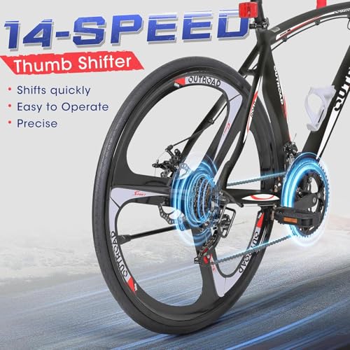 Road Bike 14-21Speed 700C Wheel with Light Aluminum Alloy