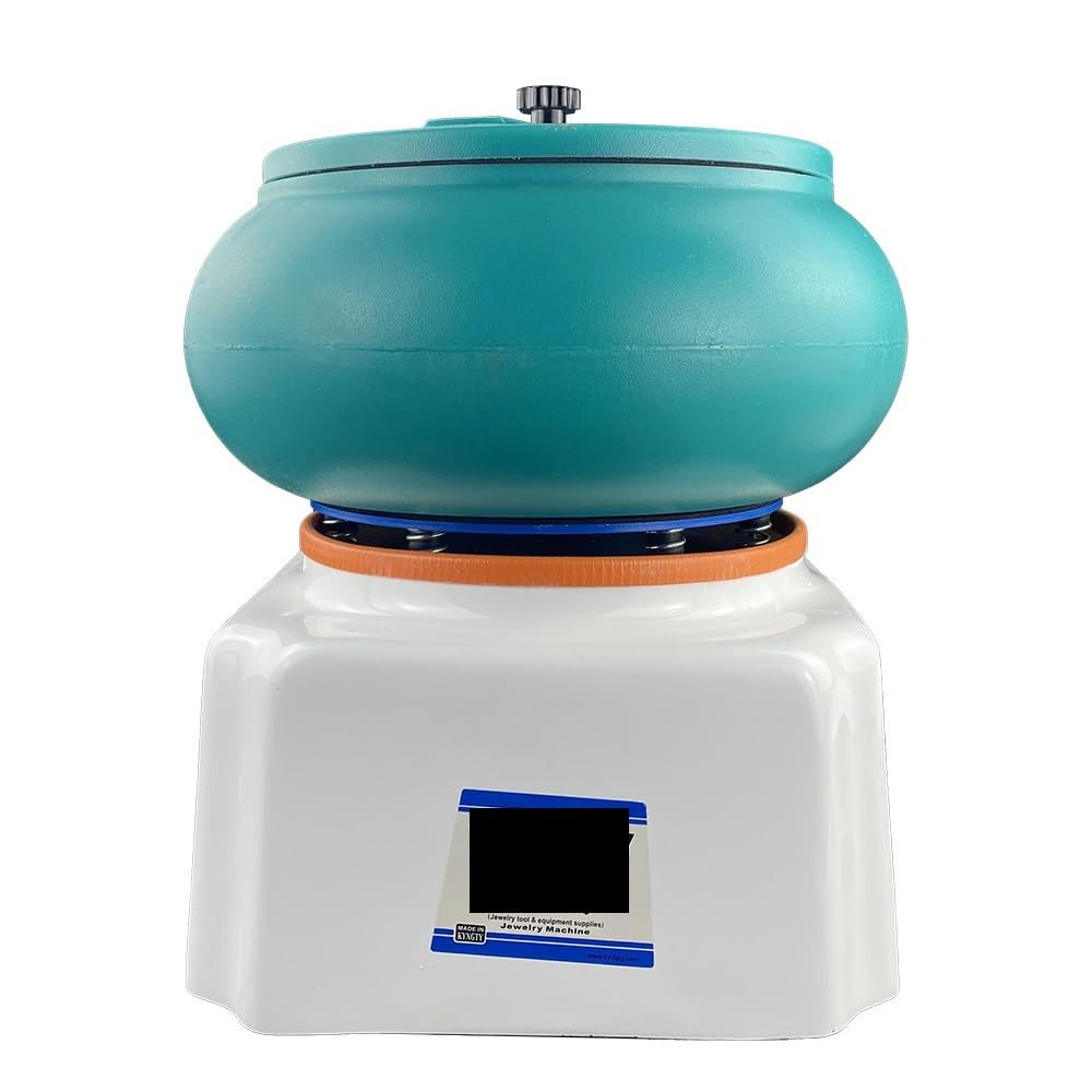 CUDTAPI 12 Inch Vibration Polishing Machine Jewelry Tumbler Machine For Diy Surface Cleaning Tool Vibrating Barrel Grinde
