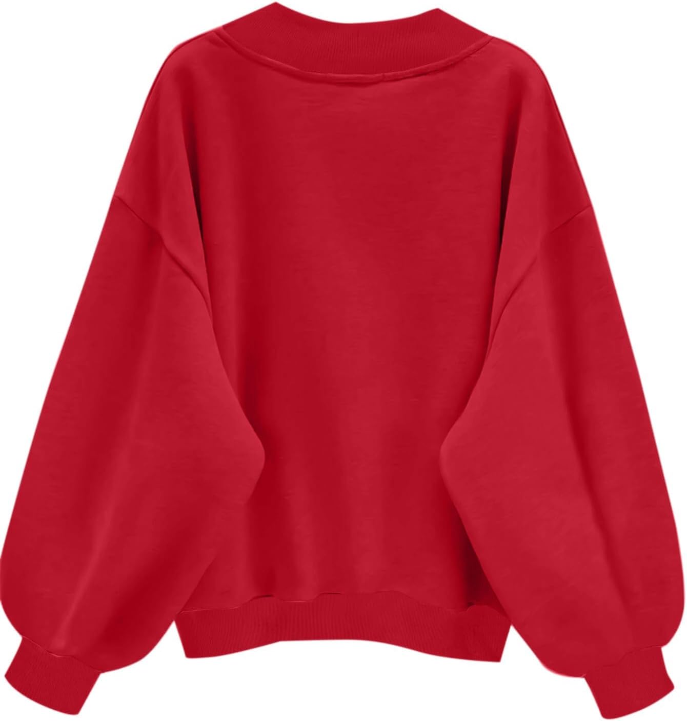 Remidoo Oversized Sweatshirt for Women V Neck Sweatshirts Casual Fleece Long Sleeve Pullover Top
