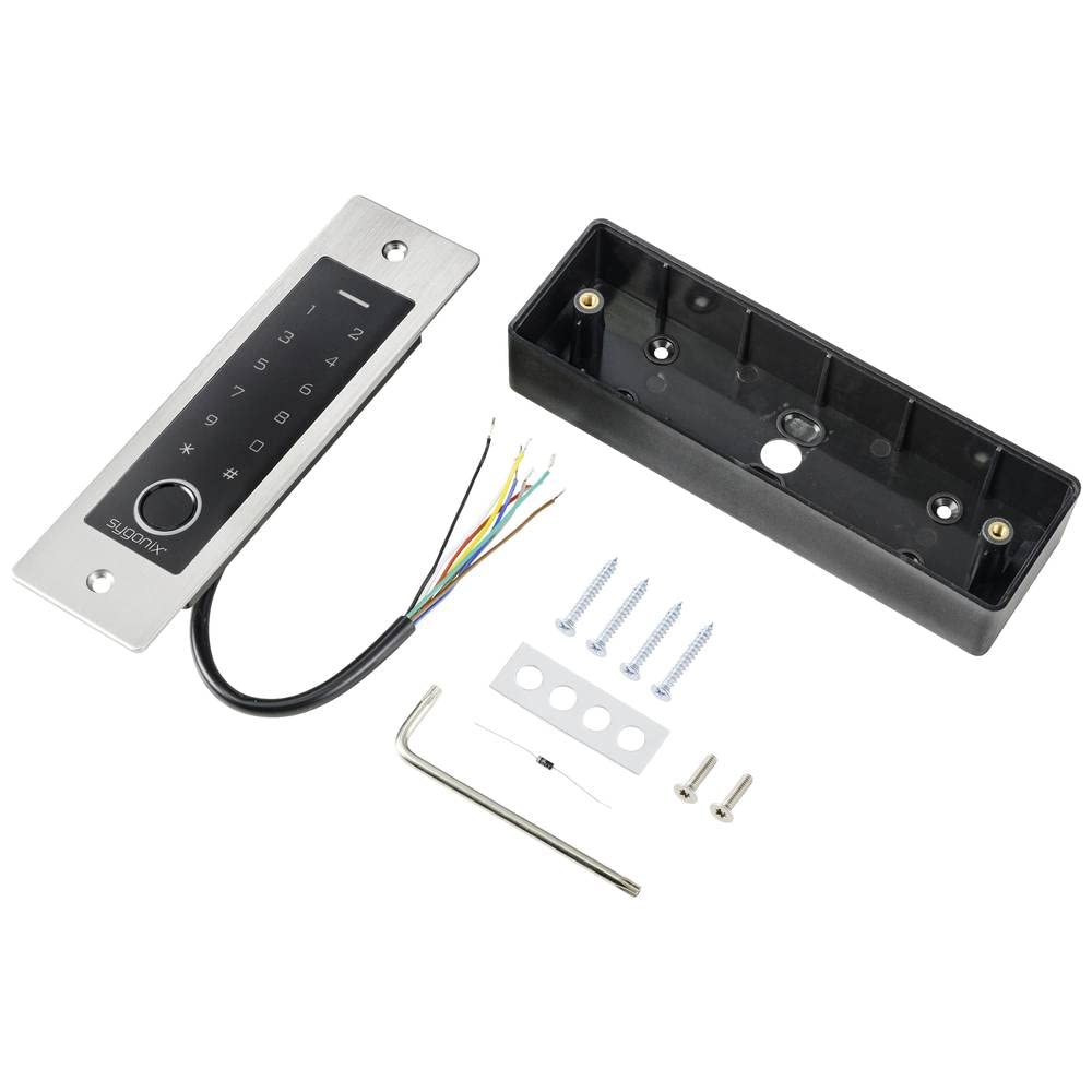 Système d'accès par badge RFID/biométrique Sygonix SY-5231014 encastré 12 V/DC, 18 V/DC IP55 avec clavier éclairé