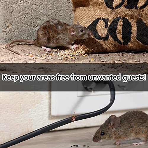 Angveirt Under Hood Rodent Repeller Battery Operated Rodent Pest Repellent Mouse Rat Repeller Electronic Ultrasonic Mice Repeller With Strobe Lights Deterrent Under Hood Animal Repeller #TOP3