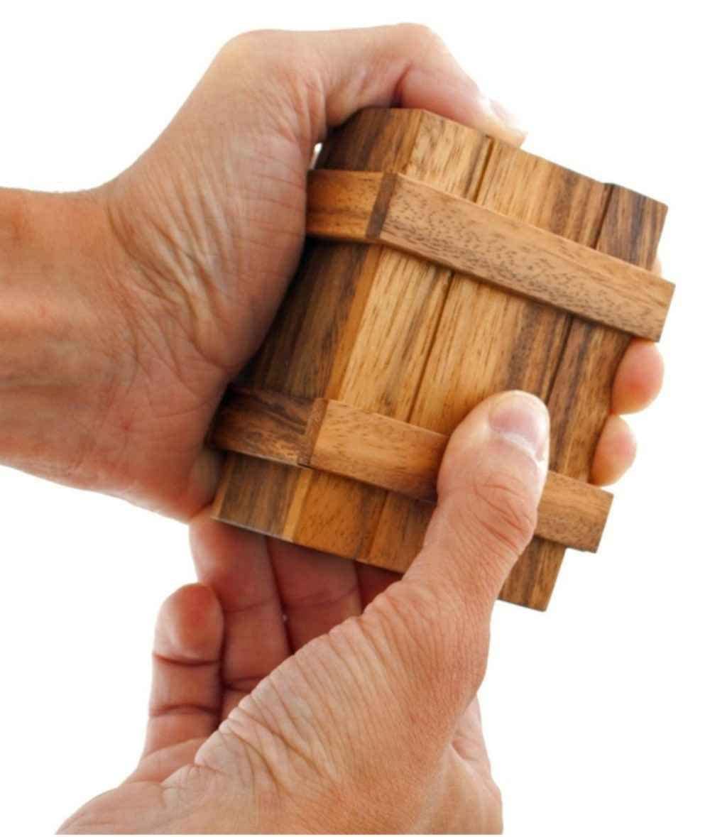 Logica Giochi art. SCRIGNO DI PANDORA M - Rompicapo in Legno - Scatola Segreta - Difficoltà 3/6 DIFFICILE - Collezione Leonardo