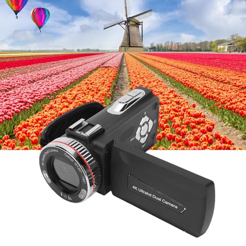 Caméscope Vidéo 6K double objectif 64 MP, écran rotatif 3 pouces et stabilisation intégrée - 3