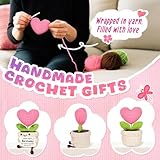 Giftasy 40th Birthday Gifts for Women - Handmade Crochet Positive Heart Flower with Warm Card - 40 Year Old Birthday Gifts for Friend Sister Daughter Mum Wife Girlfriend Auntie, Happy 40th Gift Ideas - Image 5