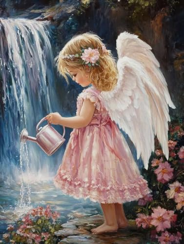 Kit de pintura por números de ángel como regalo creativo de cumpleaños