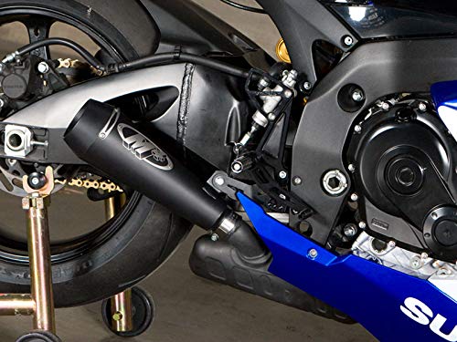 M4 Performance Exhaust GP Style Black Ceramic Coated Slip-On compatible with 2008-2010 Suzuki GSX-R600 and GSX-R750 SU6922-GP