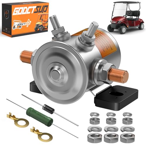 GODCTSUP EZGO 36V Solenoid Relay with Resistor&Diode, Fits EZGO TXT&Marathon 1980-2010 Electric Carts, 70 Series Continuous Duty Solenoid with Mount Bracket, OEM27855-G01, 11761G1, 27855G02, 31680G1