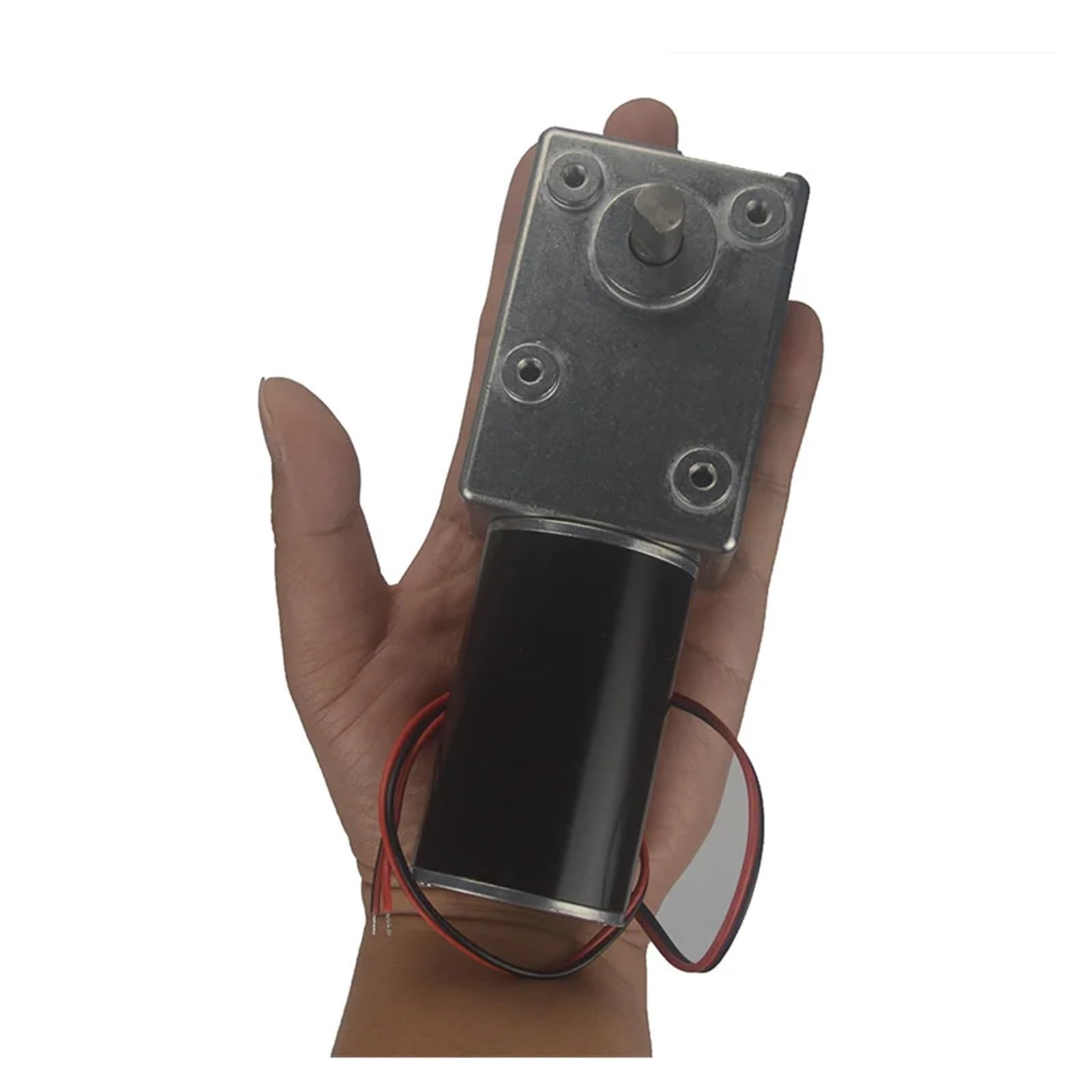 DAVBIR DC12V 24V Getriebemotor mit starkem Drehmoment, Metall-Turbo-Schneckengetriebemotor, umgekehrte niedrige Geschwindigkeit, 200 kg, cm, selbstsichernder Schnecken-Gleichstromgetriebemotor perfect