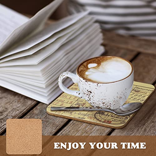 Vintage Library Due Date Card Coaster Set, 4pcs Library Card Coasters - Image 5