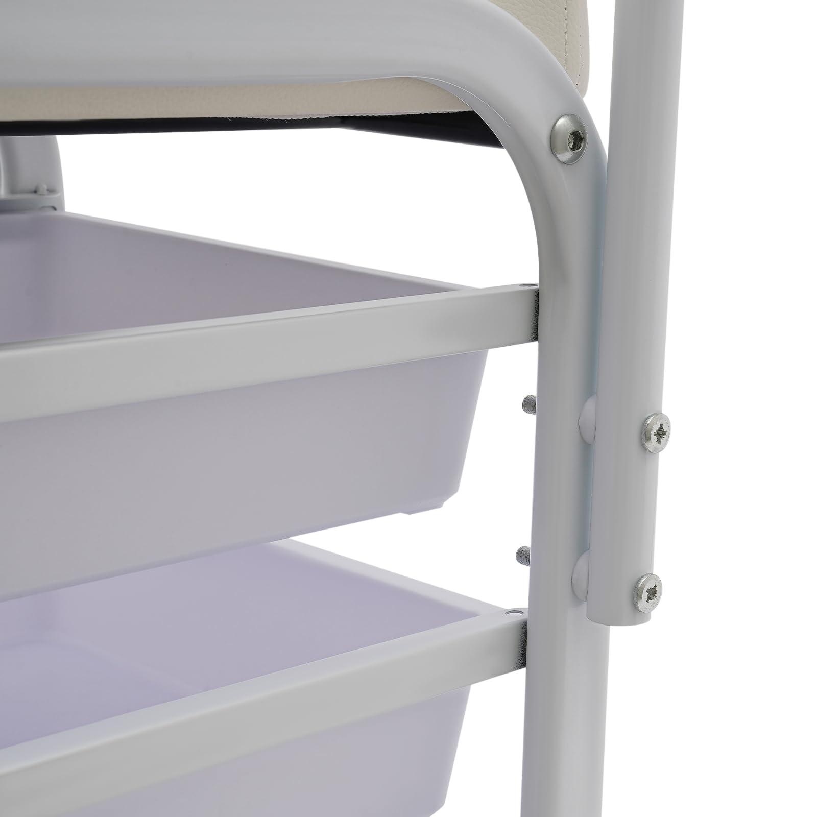 Chariot de Manucure Pédicure 3 Niveaux avec 4 Roulettes et Bain de Pieds Portable