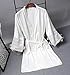 Produktbild Brautjungfer Roben Satin Robe Braut Elegante Nachtwäsche Sexy Spitze Frauen Bademantel Bademantel Kimono Seide Bademantel Schlaf Lounge -White-2-L