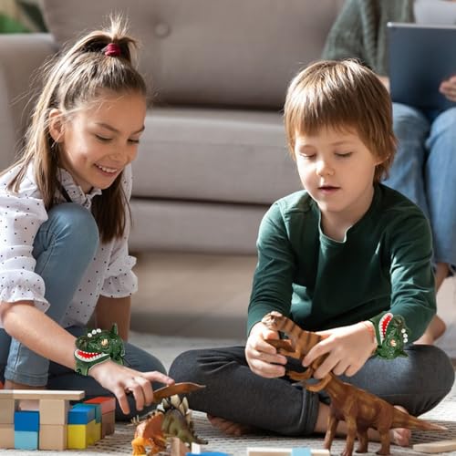 Image of Dinosaur Walkie Talkies for Kids, 2Pcs Rechargeable Dinosaur Toys for Kids | Long Range Dino Walkie Talkies for Camping Gear & Outdoor, Kids Toys Birthday Christmas Stocking Stuffers for Boys Girls