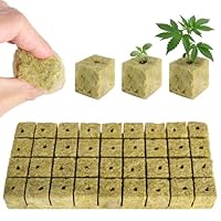 36 Stück Steinwolle Anzucht Würfel,Steinwolle Grow Cube Set,Anzuchtwürfel,Anzucht Anzuchtmatte für hydroponischen Anbau Bodenlos Anbau Rockwool Cube,Gemüse stecklinge anzucht Kolonisation 3 * 3 * 4cm