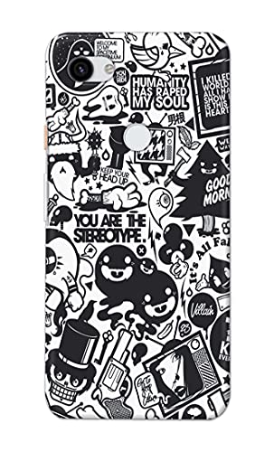 Image of Printed Hard Back Cover Case for Google Pixel 3A Back Cover (Mixed Cartoon) -702