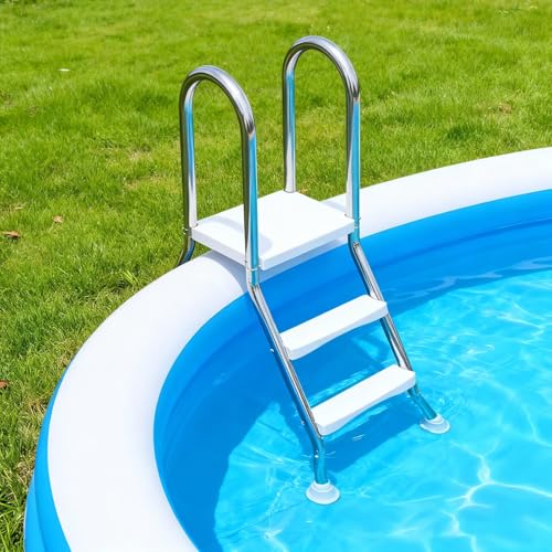 Escalera para piscina de acero inoxidable 2 pasos miniatura 3