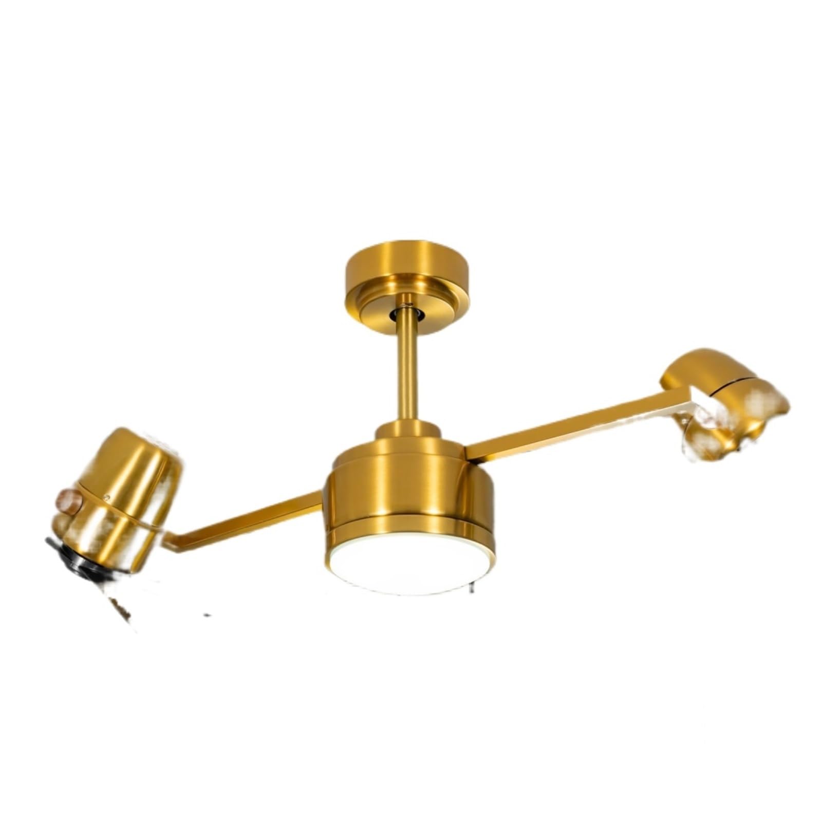 ERETYRET Rotating Shaking Head Double Fan Lamp Restaurant Ceiling Advanced Wind Quiet Cooling(Golden)