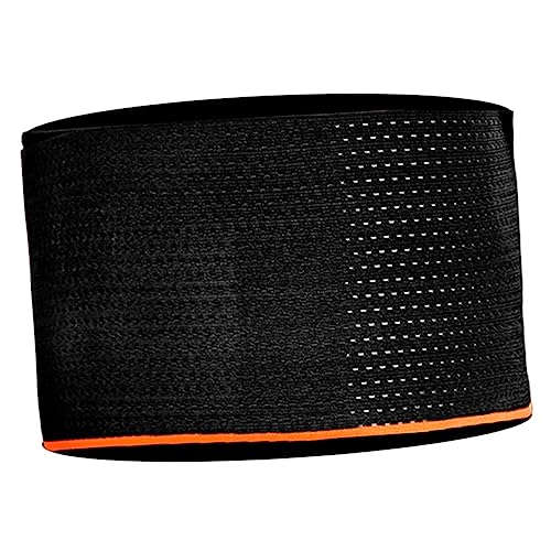 SAFIGLE 1PC Elastic Lumbar Brace Strap Breathable Fitness Waist Support Belt for Unisex Fits for Weightlifting Yoga Sports Black