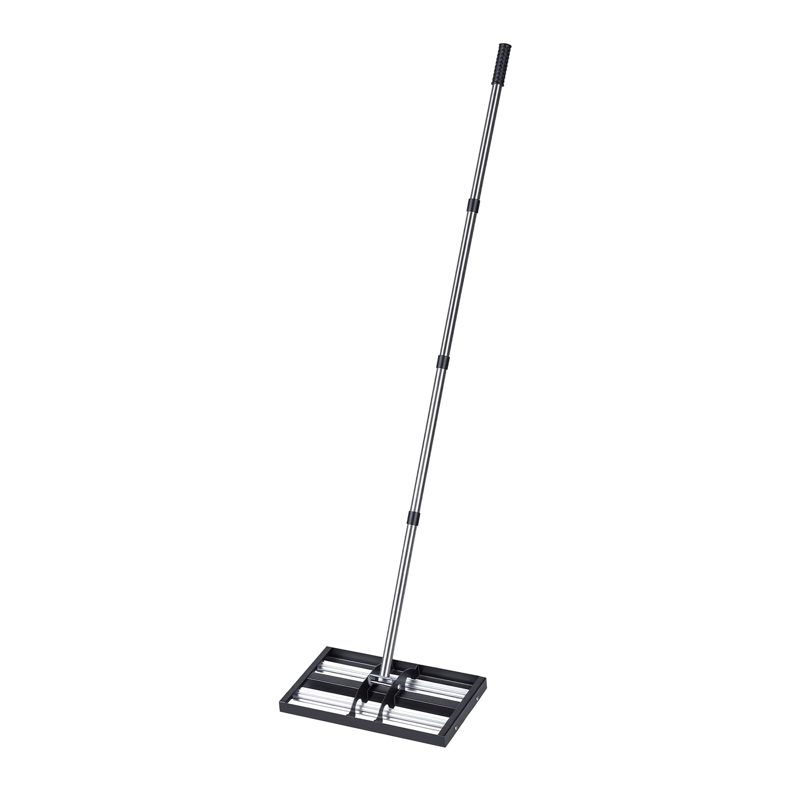 VEVOR Rasenrakel 438x255 mm, Rasen Nivellierrechen mit 161 cm Verstellbarem Stiel, Edelstahl Rasenrechen für Garten & Golfplatz, Lawn Leveling Rake zum Nivellieren von Rasenflächen.