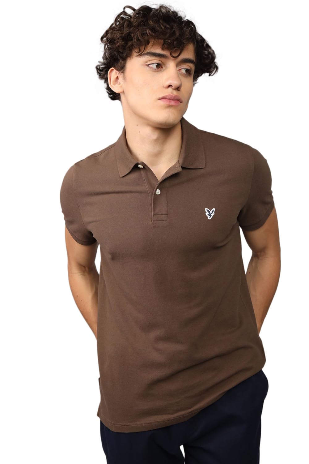 Men Coffee Slim Fit Flex Pique Polo Shirt-image-30