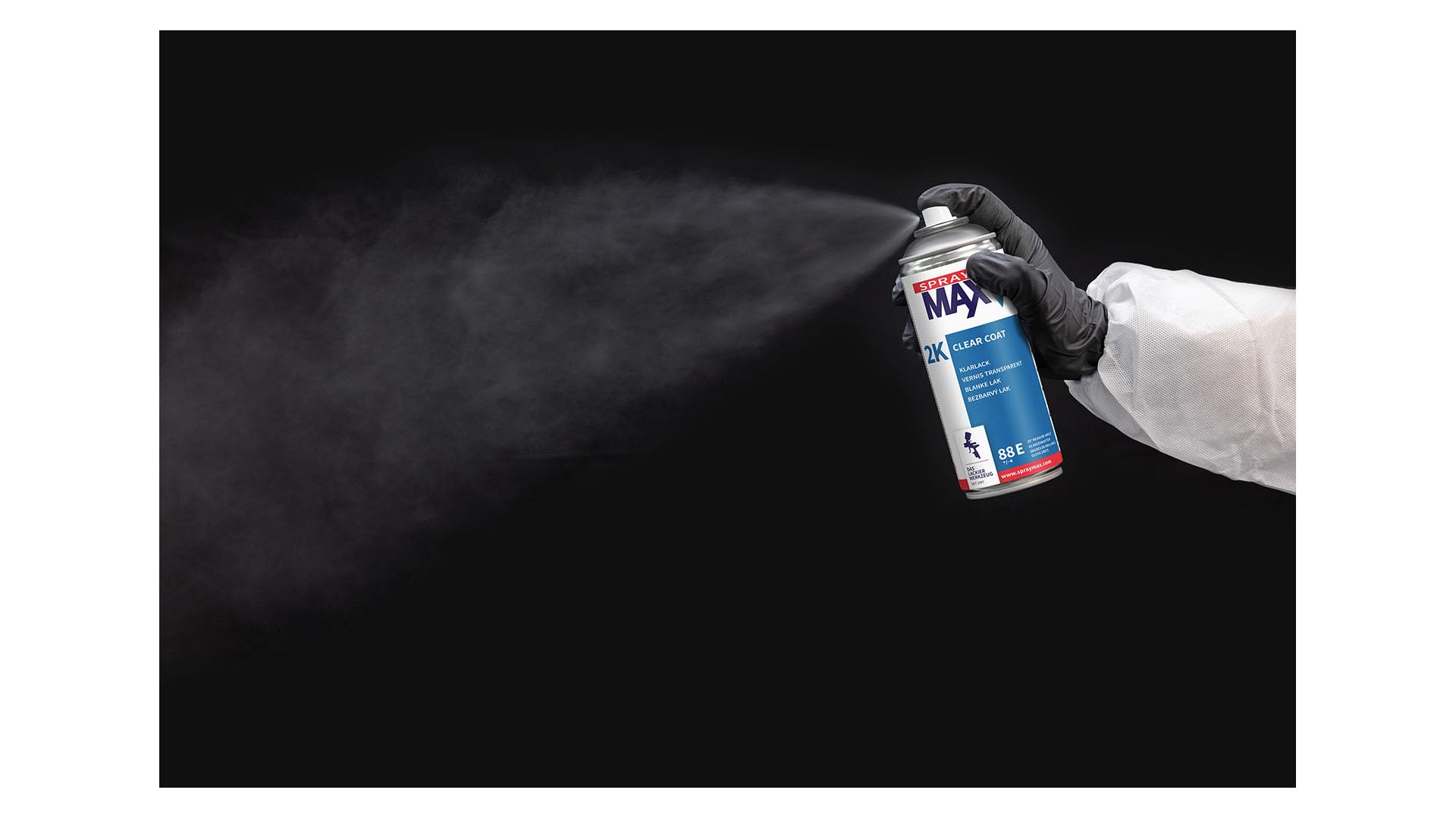 Vernis de Finition 2k SpreyMax - Bombe Aérosol Spray de Vernis de Finition Bicomposant 2k Carosserie Auto Moto - Brillant - 400 ml - Ref. 680061