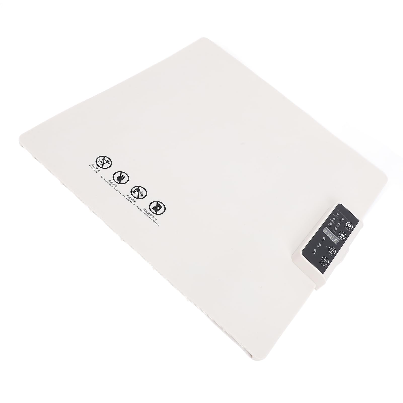Respicefinem Bandeja calentadora eléctrica Calefacción Completa 5 configuraciones de Temperatura Temporizador 1H 2H 4H Calentador de Alimentos de Silicona para reuniones Fiestas (Blanca)