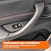 NEWNTSAME Car Door Handles Replace Cover for BMW X1 X2 E84 F48 F39 2009-2022 Interior Door Grab Handle Cover Auto Door Pull Handle Accessories (F48 F39 Black)