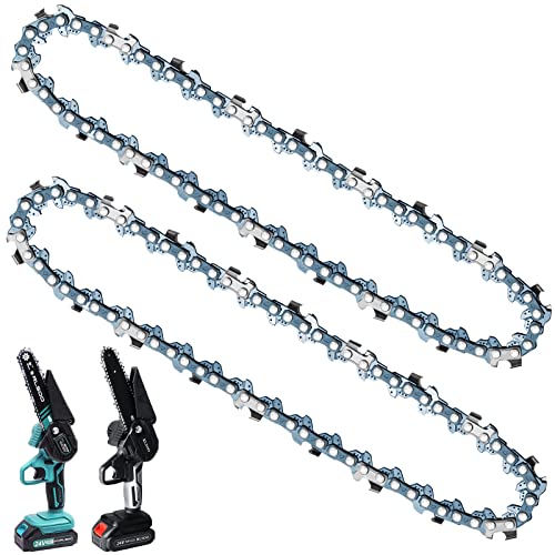 RLSOO 6 Inch Chainsaw Chain 2-Pack Replacement for Mini Cordless Chainsaws