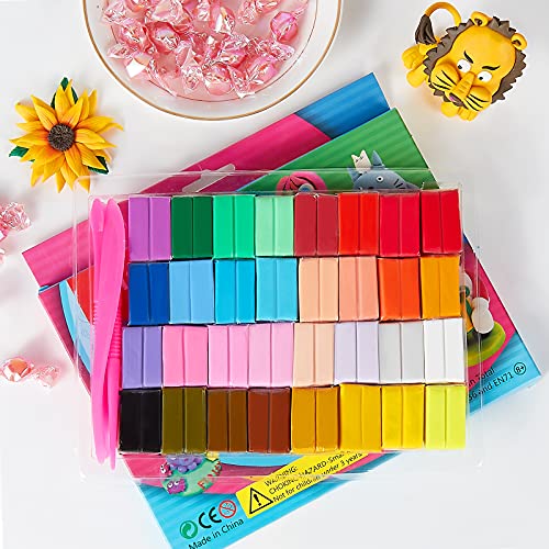 Image of CiaraQ Polymer Clay Kit, Mini Modeling Clay Set | for Kids /Beginners /Artist, 32 Colors