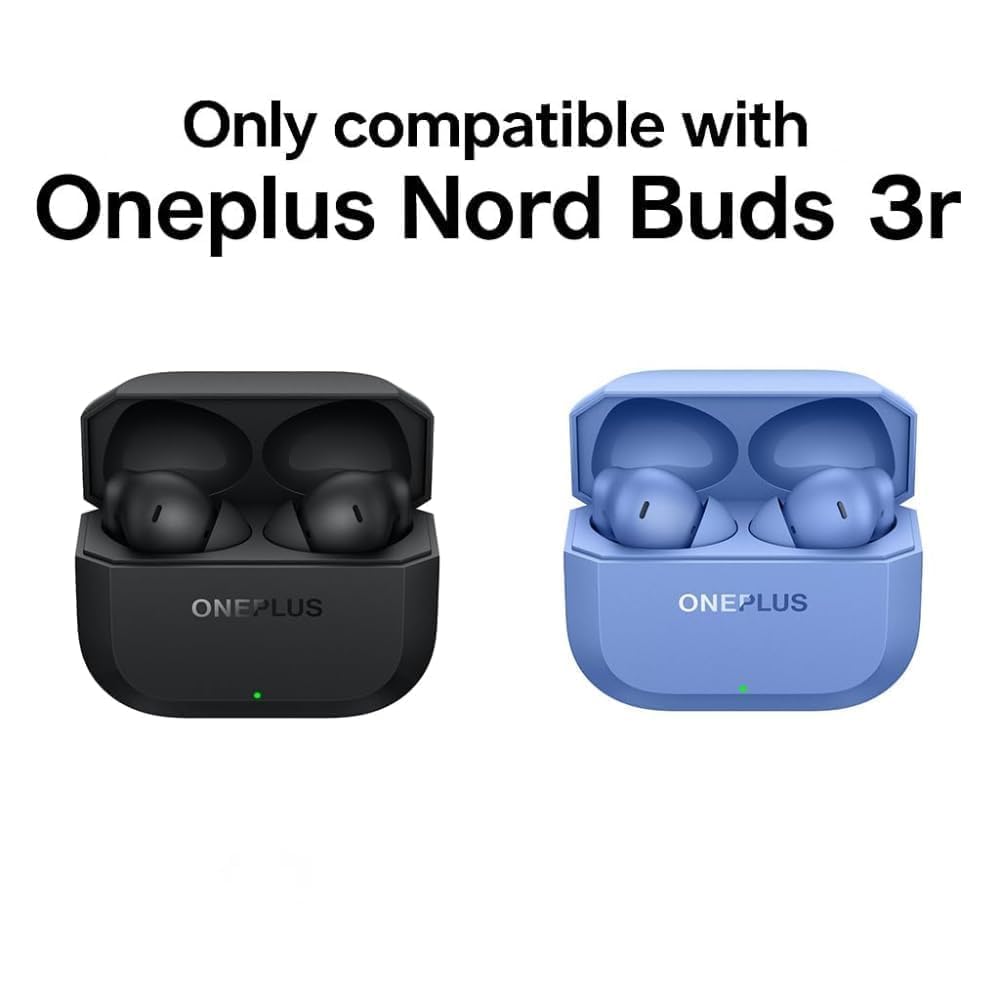 Silicone Cover Compatible with Oneplus Buds Nord 3r (2025), Soft Silicone 360° Full Protection Dust-Proof Shockproof Case Cover with Hook (Cover Only) (Panther) — Amazon image 2