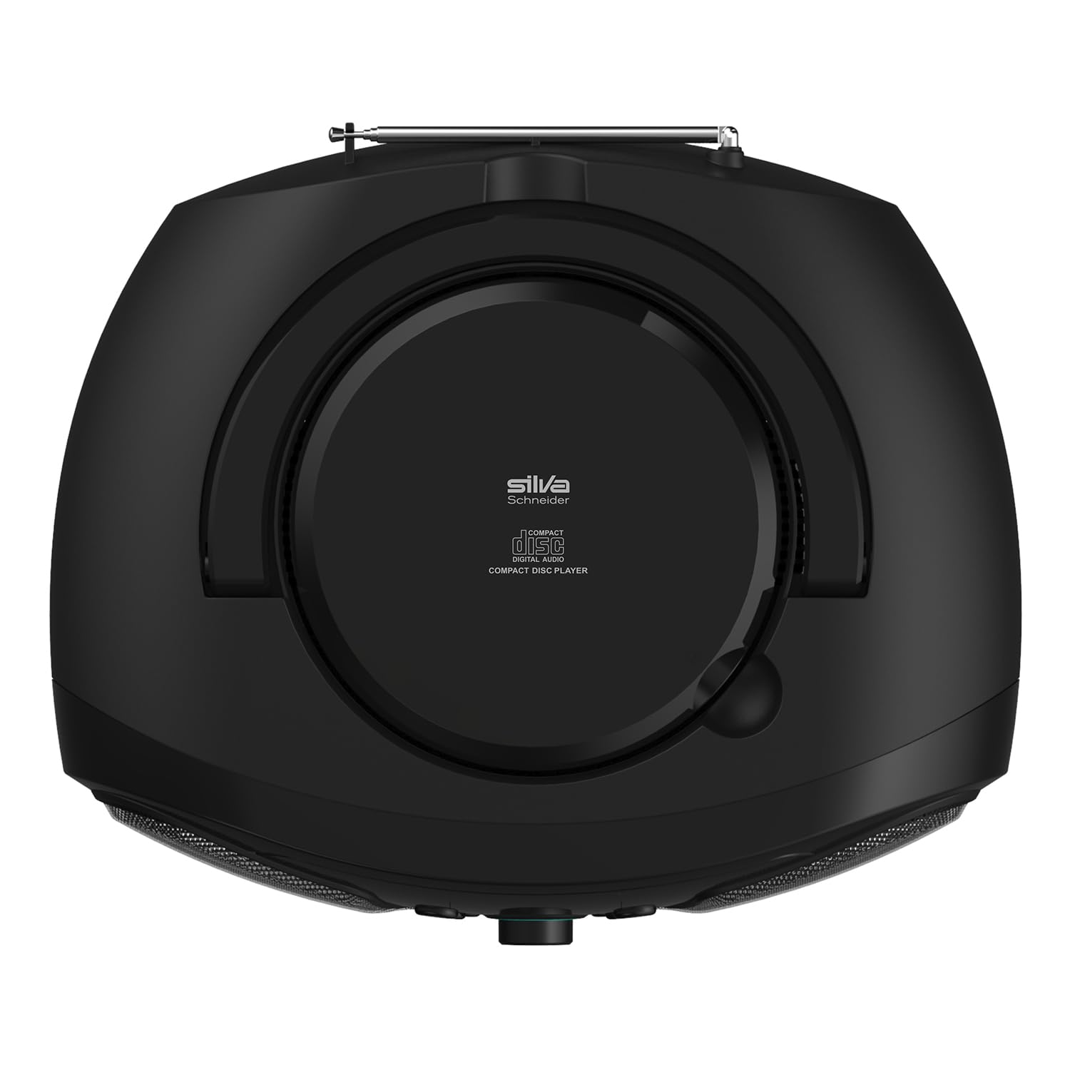 Silva Schneider MPC 25.4 USB – Tragbarer CD-Player mit UKW-Radio, USB für MP3, AUX & Kopfhöreranschluss, LCD-Display, 40 W p.m.p.o., Netz-/Batteriebetrieb – Schwarz