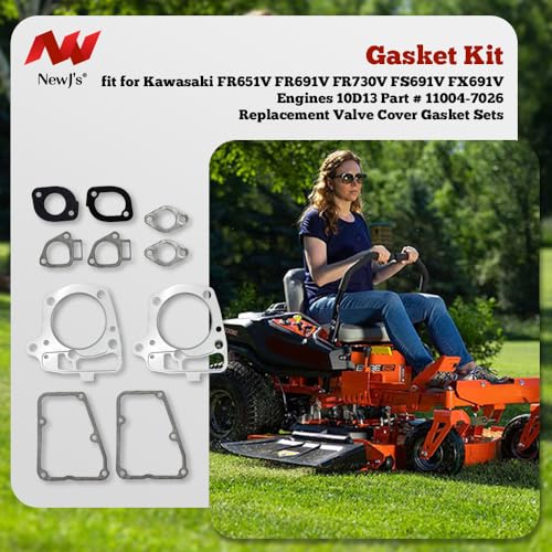 Image of Gasket Kit fit for Kawasaki FR651V FR691V FR730V FS691V FX691V Engines 10D13 Part # 11004-7026 Replacement Valve Cover Gasket Sets