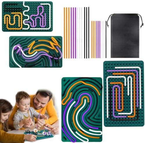 2pcs Silicone Double Sensory Toys Sensory Activity Board for Auti...