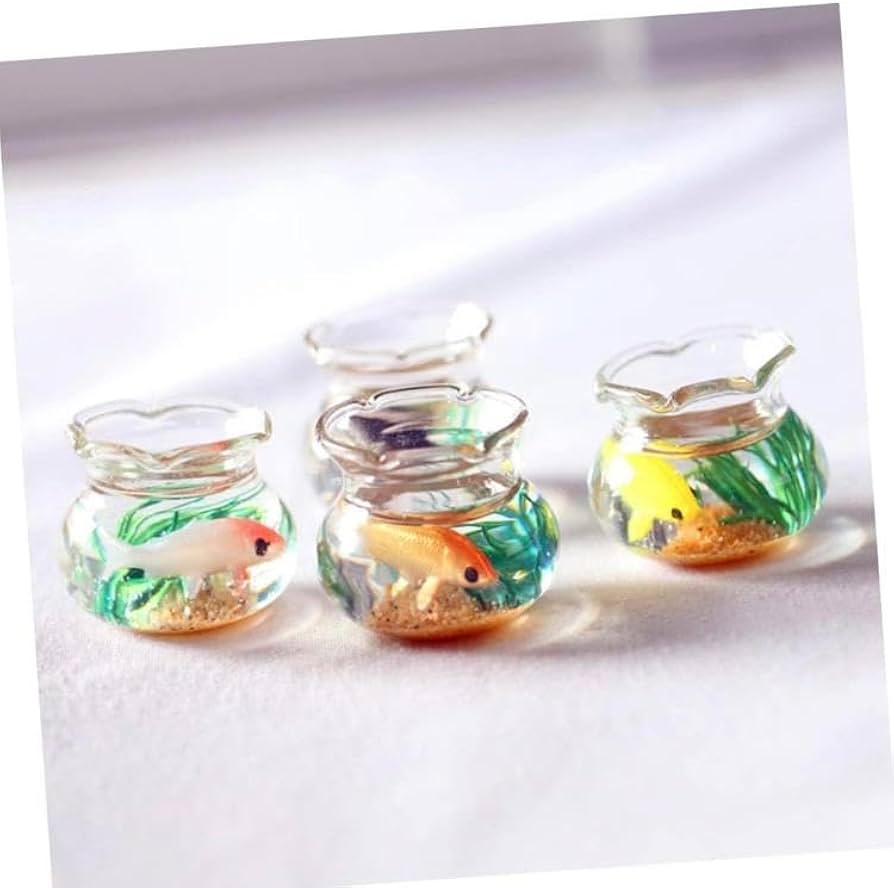 Amazon.co.jp: ミニチュア 人形用 金魚鉢 プラスチック 12個