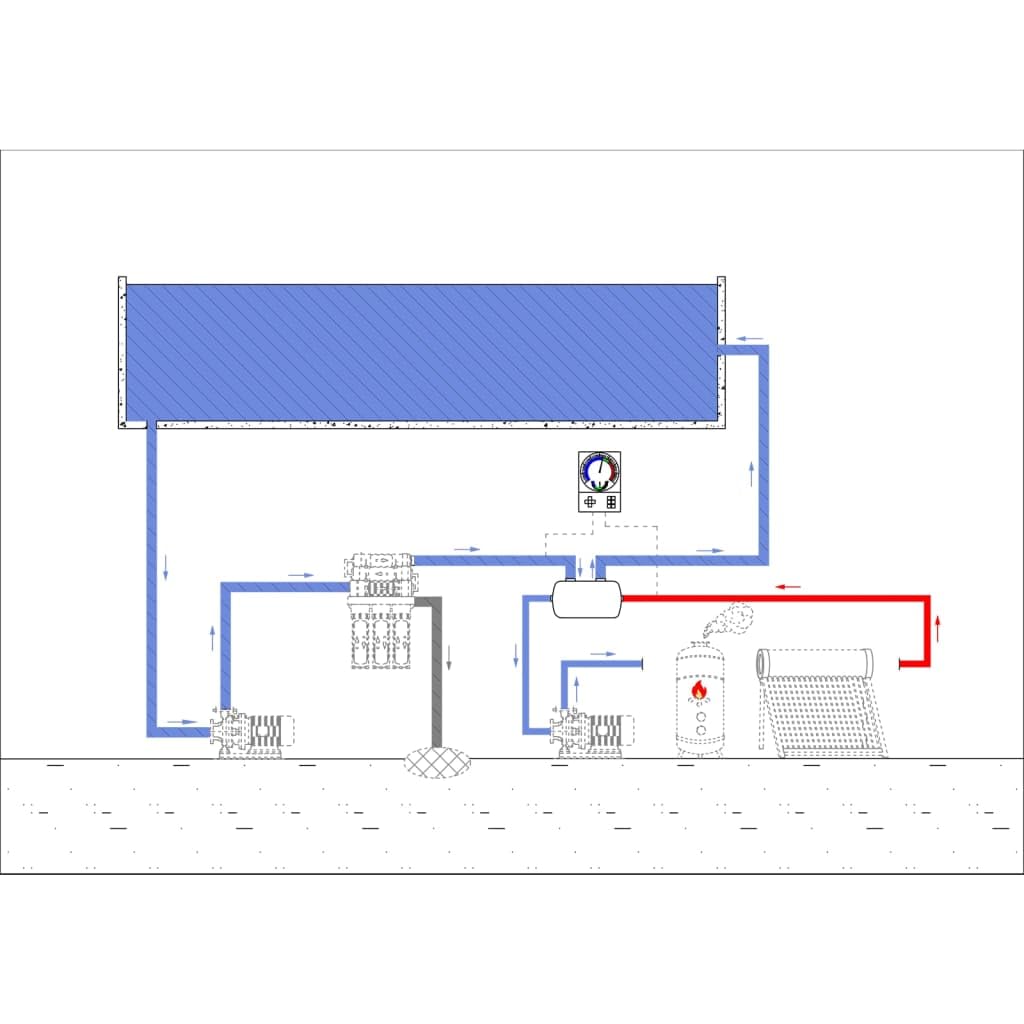 Scambiatore di calore per piscina in acciaio inox, 292 x 134 mm, potenza 28 kW, con 25 tubi, per piscina e vasca idromassaggio, riscaldamento in giardino, esterno, estate, wellness