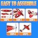 Bedwina Glider Planes Bulk (36-Pack) 8-Inch Bomber Airplane Gliders for Kids, Foam Paper Airplane Construction Kits for Kids Party Favors, Birthdays, Goodie Bag Stuffers and Outdoor Flying Toy