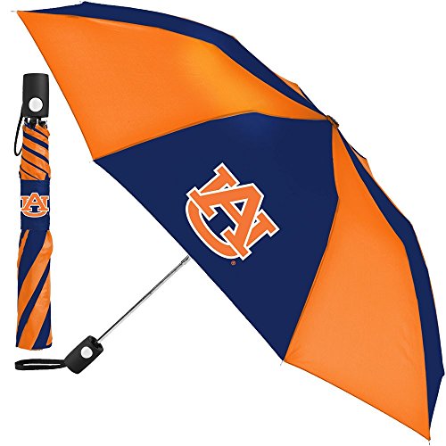 NCAA Auburn University Auto Folding Umbrella, Black