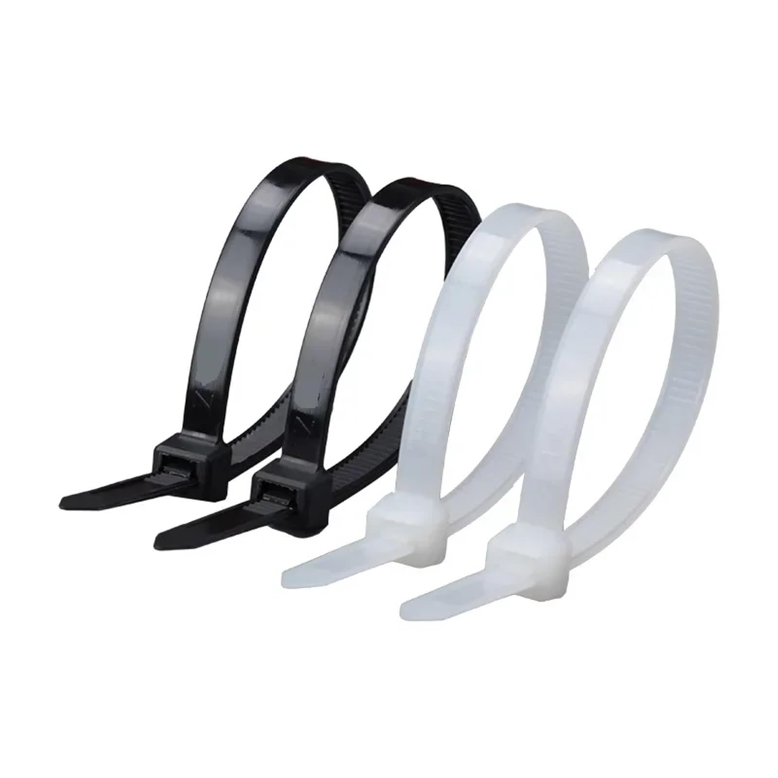 Largeur réelle 4,6 mm * L150 mm-600 mm, attaches de câble en plastique autobloquantes en Nylon, attaches à fermeture éclair en plastique (Color : WHITE, Size : 5x550mm)