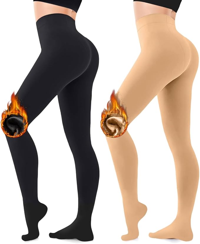 CozyWow Medias térmicas para mujer, de invierno, de peluche, cálidas, térmicas