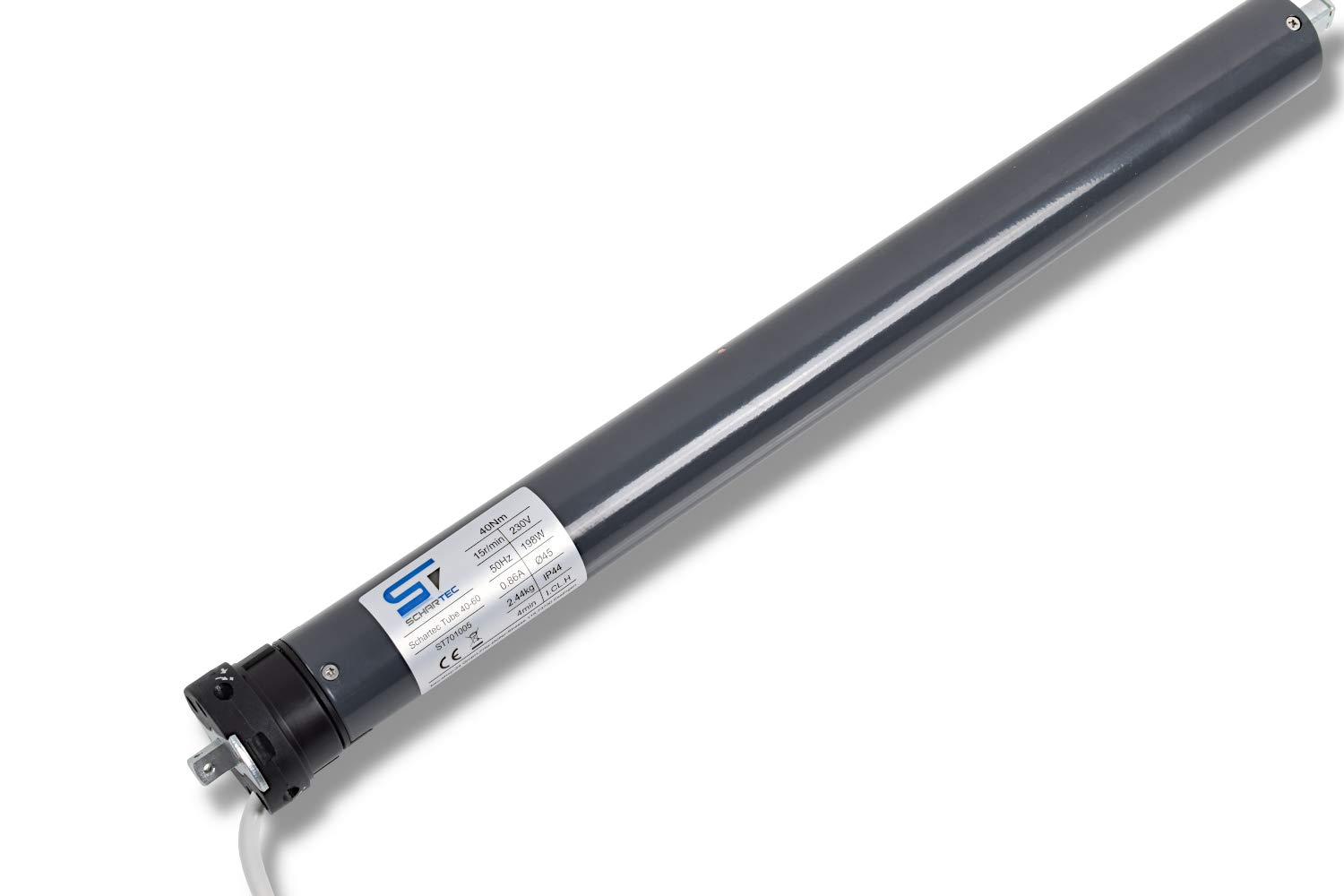 SCHARTEC Motore professionale per tapparelle per albero da 60 mm, motore per tapparelle (Shartec Tube 40-60)