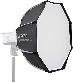 Aputure Amaran Light Dome Mini SE Deep Parabolic Softbox Bowens Mount Modificador de luz suave octogonal, com travas de liberação rápida Design para Amaran 150c e 300c, 60xs,100xs,200xs e outras luzes